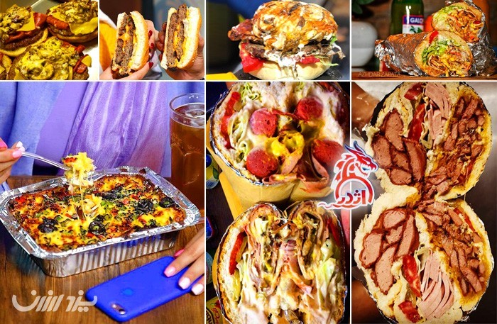 ساندویچ های غول و چند نفره زاپاتا + سیب زمینی و همبرگر در ساندویچ زاپاتا یزد در یزد ارزان